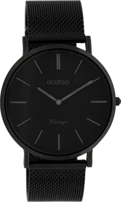 Produktbild von OOZOO Quarzuhr Oozoo Herren Armbanduhr Analog, Herrenuhr rund, groß ,ca. 40mm, Edelstahlarmband - Variante: schwarz/schwarz