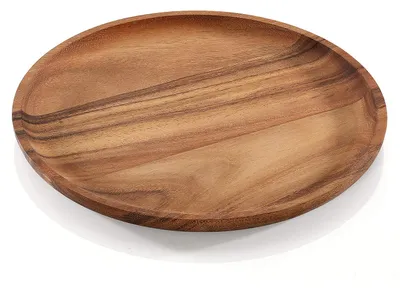 Image de Planche à snacks acacia Rond - 30,5 cm - Brun foncé - Planche de service - Pour apéritif et épices