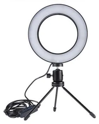 Image de UNIQ Pro Ring Light Studio : anneau lumineux de table avec trépied et support pour téléphone portable, 5500 K