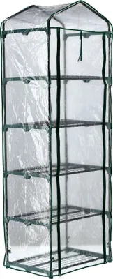 Produktbild von Gewächshaus Gartenhaus Treibhaus Tomatengewächshaus Frühbeet Foliengewächshaus , Größe:69x49x200cm mit 5 Regalen