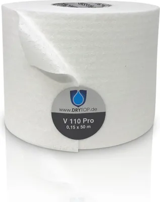 Produktbild von DRYTOP ® Spezialvlies V 110 Pro für Flüssigkunststoff und Dachabdichtung | perforiertes Vlies mit 110,0 g/m² gem. Flachdachrichtlinie und Zulassung | 15 cm x 50 Meter