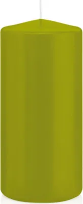 Produktbild von Kerzen grün, Stumpenkerzen grün 15 x 6,8 cm (H x Ø), 12 Stück, Wiedemann Kerzen, Markenkerzen Germany in RAL Qualität