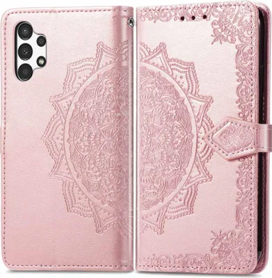 Zdjęcie produktu dla imoshion Mandala Bookcase dla Samsung Galaxy A13 (4G) - Różowe złoto