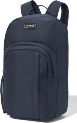 A dark blue Dakine backpack is shown against a white background.