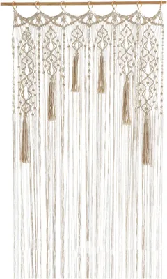 Produktbild von Makramee Wandteppich Türvorhang, handgewebt, beige, für Wohnzimmer