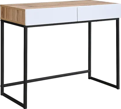 Produktbild von Konsolentisch mit 2 Schubladen - Weiß und Natur - CEVANIA