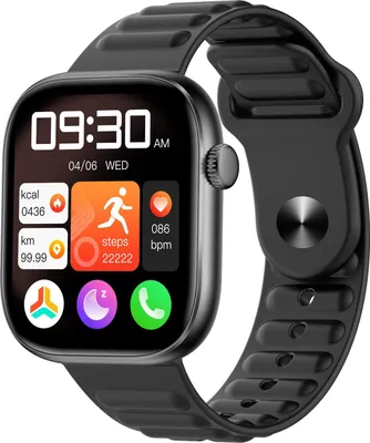 INF Multifunktionale Smartwatch mit Bluetooth Anrufen, Herzfrequenz & Schlafüberwachung Schwarz