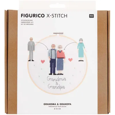 Zdjęcie produktu dla Rico - Pakiet do haftu Figurico Babcia i Dziadek