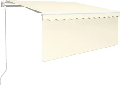 Obrázek produktu pro vidaXL Automatická markýza s roletou LED větrným senzorem 3,5x2,5 m krémová