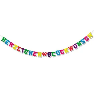Produktbild von Stylex 14265, Girlande, Mehrfarbig, Herzlichen Glückwunsch, 2,5 m, Junge/Mädchen, Deutsch