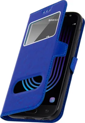 Obrázek produktu pro Samsung Galaxy J3 2017 flipové ochranné pouzdro tmavě modré - S funkcí stojánku