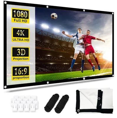 Image de Solidchoice - Écran de projection pliable de 254 cm (100 pouces) - Full HD et 4K pour home cinéma