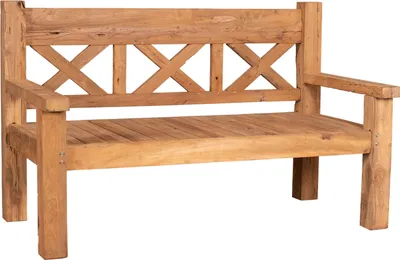 Produktbild von Gartenbank Rustique Teak 160 cm Massivholz extra tief & breit