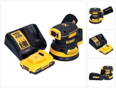 Zdjęcie produktu dla Akumulatorowa szlifierka mimośrodowa DeWalt DCW 210 D1 18 V 125 mm bezszczotkowa + 1x akumulator 2,0 Ah + ładowarka