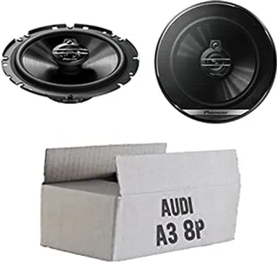 Produktbild von Lautsprecher Boxen Pioneer TS-G1730F - 16,5cm 3-Wege Koax Paar PKW 300WATT Koaxiallautsprecher Auto Einbausatz - Einbauset passend für Audi A3 8P - justSOUND