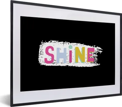 Produktbild von MuchoWow® Gerahmtes Poster Sommer - Zitat - Blau 40x30 cm - Poster mit Schwarzem Bilderrahmen Wandposter Rahmen Foto Bilder - Bilderrahmen - Poster im Rahmen