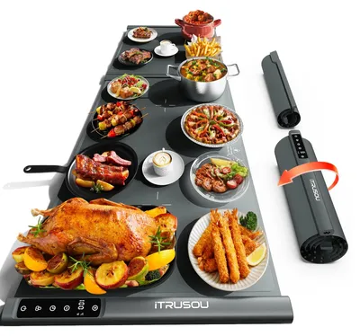 Zdjęcie produktu dla Rozkładana mata do utrzymywania ciepła potraw – 106,7 cm x 40,6 cm, 7 ustawień temperatury