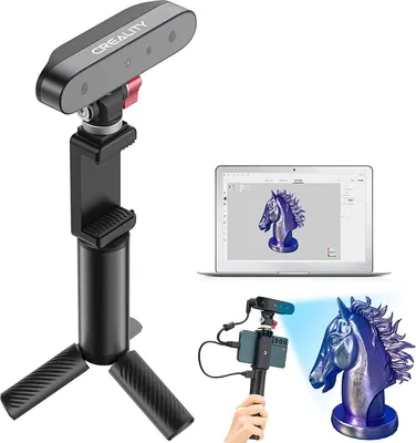 Produktbild von Creality CR Scan Ferret 3D Scanner, für 3D Drucker, CR-Scan Ferret Tragbare Scanmaschine, 30 FPS Scangeschwindigkeit, 0.1mm Genauigkeit, Dual- & Vollfarbmodus, Kompatibel mit Android/PC
