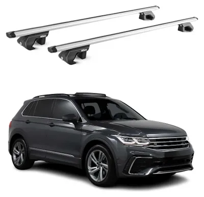 Produktbild von Dachträger Grundtäger für VW Tiguan II 2016-2023 90kg Aluminium Silber 2x, KI-generiertes Bild