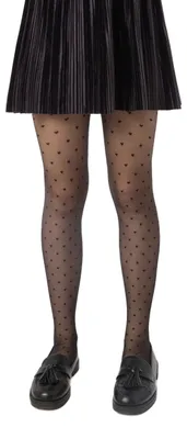 Produktbild von Conte elegant Mädchen Feinstrumpfhose Anabel – 20 DEN mit Herzmuster – Weich, Dehnbar, Hautfreundlich – Für Hochzeit, Feier, Fest – Kinderstrumpfhose