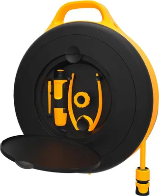 Produktbild von Fiskars Waterhweel S, Standrolle, Funktional, Schwarz, Orange, 390 mm, 161 mm, 444 mm