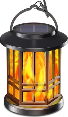 Produktbild von INF Solarbetriebene Flammenlaterne mit Clip - Flackerndes LED Gartenlicht