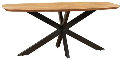 Produktbild von Dorrio Esstisch dänisch oval 220 x 110 cm Mangoholz Natur mit Schweizer Kante
