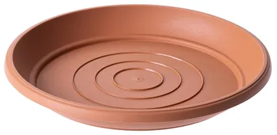 Obrázok produktu pre Podložky pod kvetináče – okrúhla sada – 11 cm – plast – 10 ks – terakota