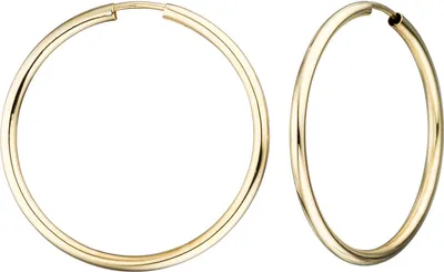 Produktbild von Paar Creolen 28,6x1,7mm aus 333 Gold Gelbgold Ohrringe rund glänzend Damen