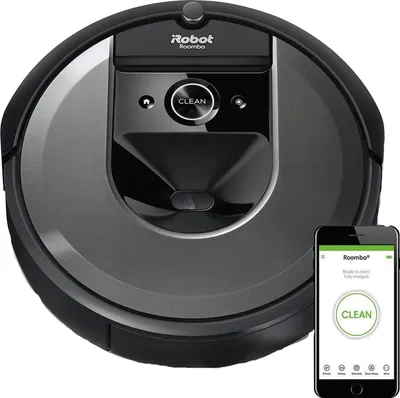 Obrázek produktu pro iRobot Roomba i7, Bezsáčkové, Černá, Kulatý, Nabíjecí, 0,4 l, Koberec, Tvrdá podlaha