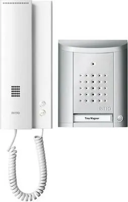 Image de Ritto by Schneider Interphone-portier filaire Set complet 1841120 1 maison familiale argent (1841120)