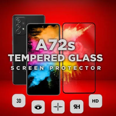 Obrázok produktu pre 1-balenie Samsung Galaxy A72s Ochranné sklo na displej - Tvrdené sklo 9H - Super kvalita 3D