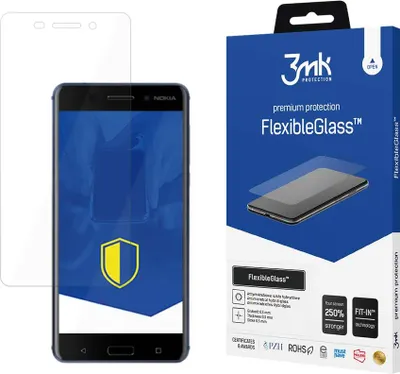 Produktbild von 3mk Display Hybridglas FlexibleGlass für Nokia 6 0,3mm 7H