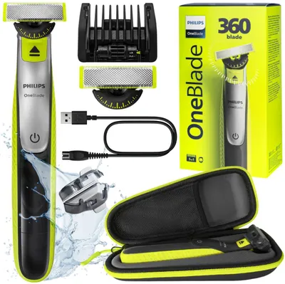 Immagine prodotto di Philips OneBlade QP2734/23 + custodia, verde/nero, 2x lama 360°