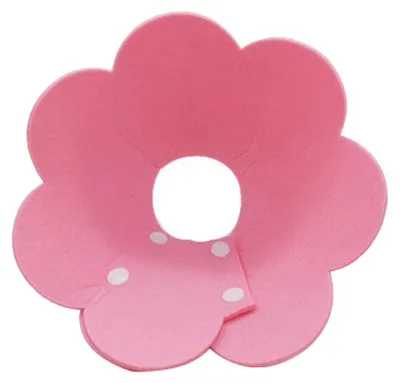 Produktbild von Verstellbarer Katzenkegel aus EVA-Schaumstoff, Weicher Erholungskragen für Hunde und Katzen, Schutzkegel mit Doppelknopfverschluss, Rosa, S