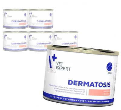 Zdjęcie produktu dla Vet Expert Veterinary Diet Dermatosis Salmon & Potato 6x200g Mokra Karma Weterynaryjna Dla Psów z Zaburzeniami mi