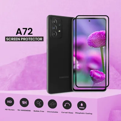 Obrázek produktu pro 1-balení Samsung Galaxy A72 Ochranné sklo na displej - Tvrzené sklo 9H - Super kvalita 3D