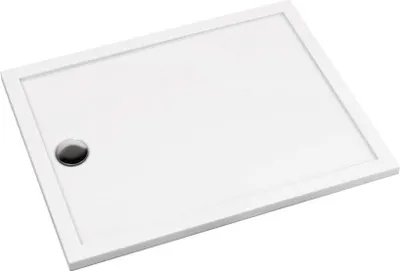 Zdjęcie produktu dla Prostokątny Brodzik Akrylowy 80x90 cm, Biały, Szybko Nagrzewający się, Trwały i Łatwy w Montażu, Idealny do Zabudowy i Większych Łazienek