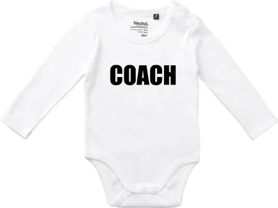 Produktbild von Huuraa Baby Body Coach Training 74 White  Baumwolle Fairtrade Langarmbody Geschenkidee