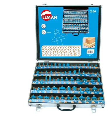 Image de Coffret 66 mèches pour défonceuse LEMAN 428.700.66
