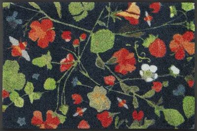 Produktbild von Kleen-Tex Fußmatte Garden Bee, 50x75 cm, 7mm Höhe, 100% Polyamid Flor, Nitrilgummi Rücken, waschbar, rutschsicher, trocknergeeignet, PVC-frei, flusenfrei, trittschalldämmend, abriebfest, geeignet für Fußbodenheizung, Allergiker & Tierbesitzer, pflegeleicht