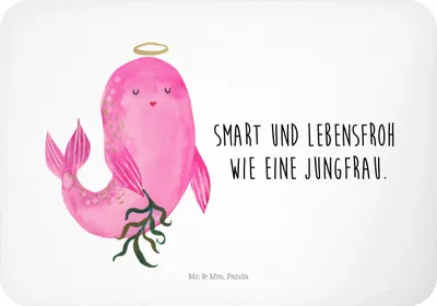 Produktbild von Mr. & Mrs. Panda magnet Sternzeichen Jungfrau - Weiß - Geschenk, memomagnet, Meerjungfrau, whiteboardmagnet, Jungfer, haftmagnet, Kühlschrankmagnet, zettelhalter