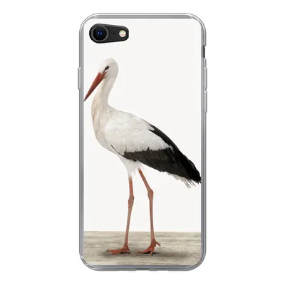 Produktbild von MuchoWow® Handyhülle Schutzhülle Hülle für iPhone SE 2022 Storch - Vogel - Tiere - Jungen - Kinder - Mädchen Silikon Softcase Handy Hülle - Schutzhülle