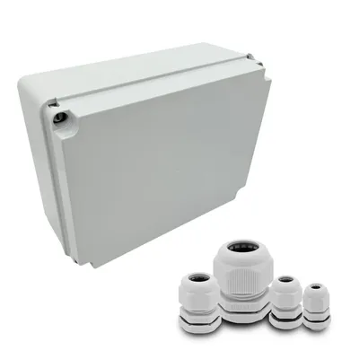 Produktbild von ARLI SET: Abzweigdose IP67 Aufputz 310 x 230 x 130 mm + 40x Kabelverschraubung M12 / M16 / M20 / M25 Set