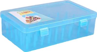 Produktbild von Nähkasten, 42 Achsen, hohe Kapazität, transparent, sichtbarer Schnallenverschluss, Aufbewahrungsbox für Nähgarn, Heimbedarf