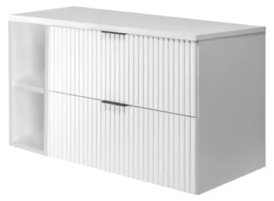 Immagine prodotto di Mobile da bagno, bianco + maniglia nera, 100 x 57 x 46 cm