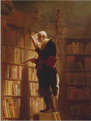 Produktbild von ARTland Wandbild Alu für Innen & Outdoor Der Bücherwurm (Detail). Um 1850 Größe: 30x40 cm