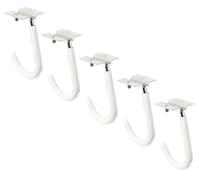 Zdjęcie produktu dla Alberts 855994 Hak rowerowy, zakrzywiony, z materiałem mocującym, ocynkowany na niebiesko, głębokość haka 90 mm, wysokość 115 mm, zestaw 5 szt