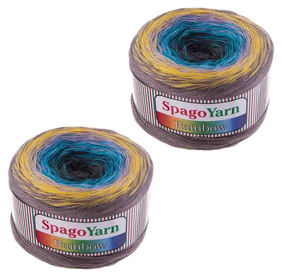 2 x 250g Farbverlaufsgarn Rainbow Bobbel Strickwolle Häkelgarn Sommerwolle Farbwahl 10