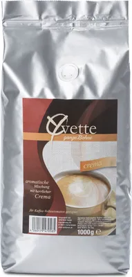 Produktbild von Yvette Kaffee Ganze Bohne Ganze Bohne Crema 1kg